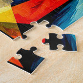 Puzzle Peinture Cubiste Abstraite de Chat (Côté)