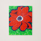 Puzzle Peinture d'anémone rouge vif (Vertical)