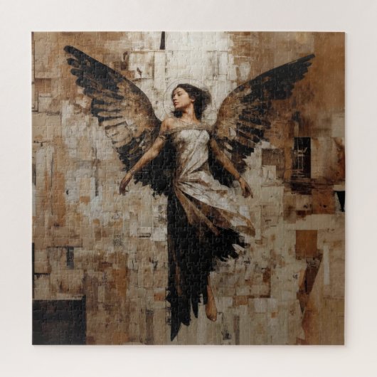 Puzzle Peinture d'ange ailé éthéré dans des tons terreux (Vertical)