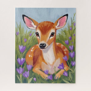 Puzzle Peinture d'animal de faon de cerf nouveau-né