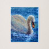 Puzzle Peinture d'aquarelle blanche pour cygne (Vertical)