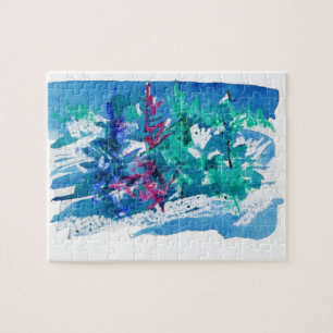 Puzzle Peinture d'arbres frais d'hiver / Artiste Larry Le
