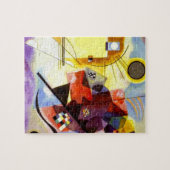 Puzzle Peinture d'art Abstrait jaune rouge kandinsky (Horizontal)