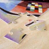 Puzzle Peinture d'art Abstrait jaune rouge kandinsky (Côté)