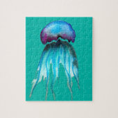 Puzzle Peinture d'art de la méduse bleue (Vertical)