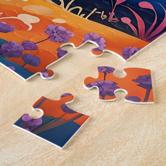 Puzzle Peinture d'art tournesol sur les collines à roulea (Côté)