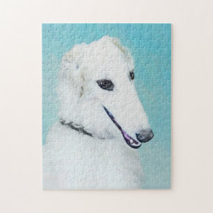 Puzzle Peinture de Borzoi (Blanc) - Joli Chien d'origine