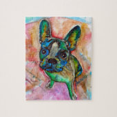 PUZZLE PEINTURE DE BOULEDOGUE FRANÇAIS (Vertical)