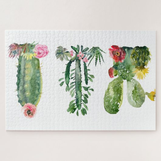 Puzzle Peinture de cactus aquarelle (Horizontal)