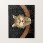 Puzzle Peinture de chat fou - Joli art de chat original (Vertical)
