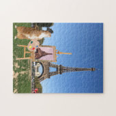 Puzzle Peinture de chats Tour Eiffel Paris France Voyage (Horizontal)