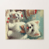 Puzzle Peinture de chiot maltais mignon (Horizontal)