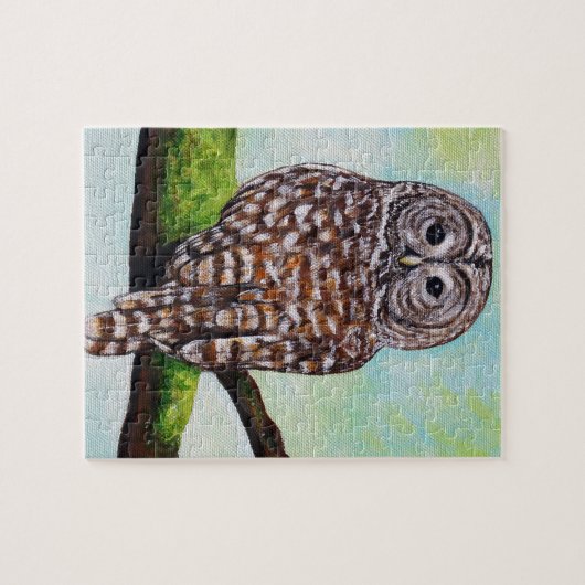 Puzzle Peinture de Chouette barrée (Horizontal)