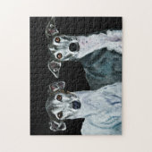 Puzzle Peinture de deux lévriers italiens (Vertical)