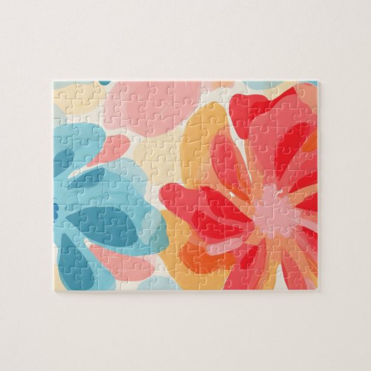 Puzzle Peinture de fleurs abstraites (Horizontal)