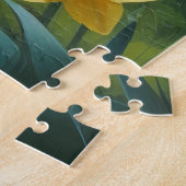 Puzzle Peinture de fleurs de printemps de chien Schnauzer (Côté)