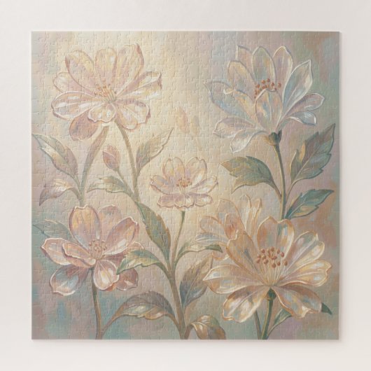 Puzzle Peinture de fleurs douces au pastel (Vertical)