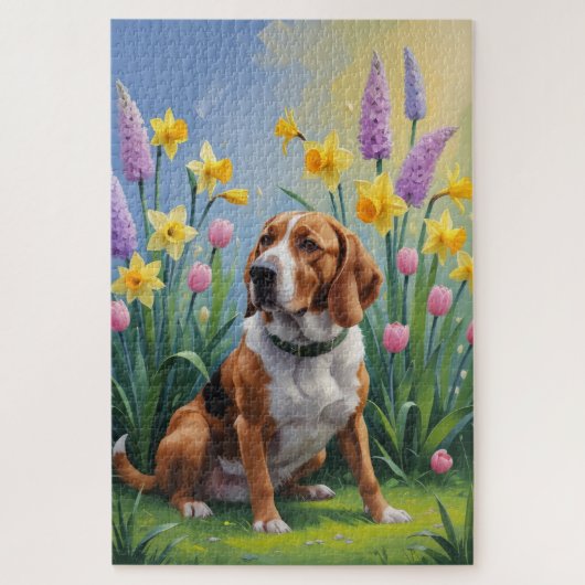 Puzzle Peinture de fleurs printanières de Treeing Walker  (Vertical)