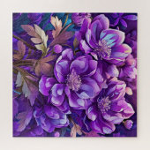 Puzzle Peinture de fleurs violettes (Horizontal)