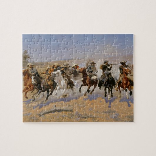 Puzzle Peinture de Frederic Remington “Dash For The Timbe (Horizontal)