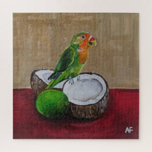 Puzzle Peinture de la fête tropicale de l'inséparable par