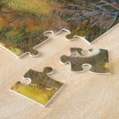 Puzzle Peinture de la forêt de pin aquarelle (Côté)
