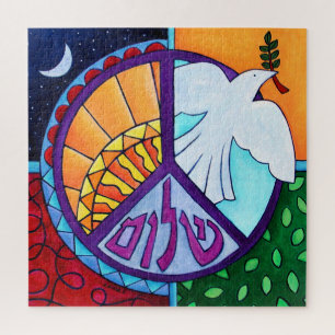 Puzzle Peinture de la paix de la colombe Shalom