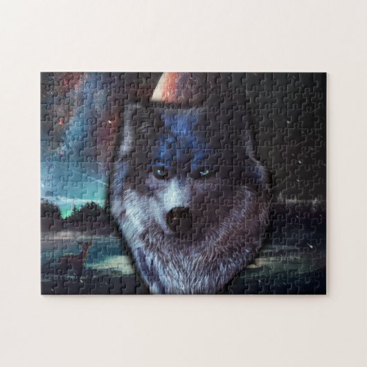 Puzzle Peinture de la tête de loup (Horizontal)