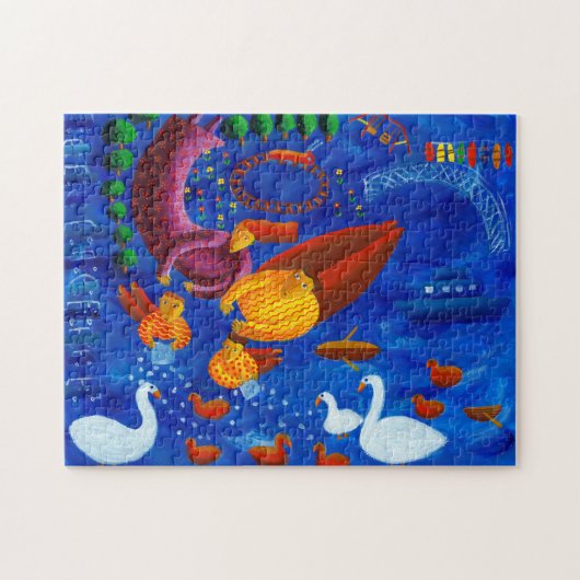 Puzzle Peinture de l'Alimentation des Canards (Horizontal)
