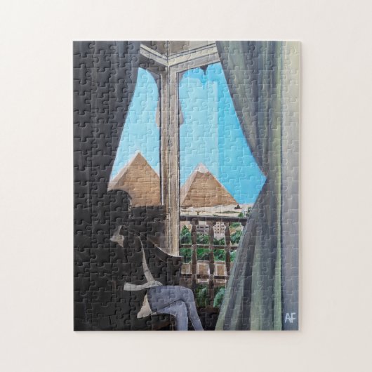 Puzzle Peinture de l'hôtel Pyramisa par Alfred Fox (Vertical)