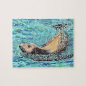 Puzzle Peinture de lion de mer (Horizontal)