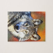 Puzzle Peinture de loup gris (Horizontal)