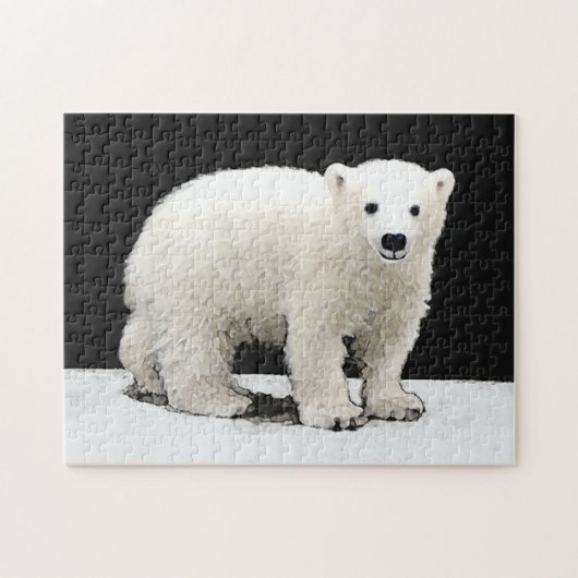 Puzzle Peinture de l'ours polaire - Art original de la fa (Horizontal)