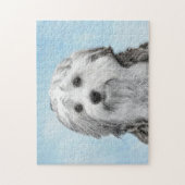 Puzzle Peinture de Lowchen - Art de chien original mignon (Vertical)