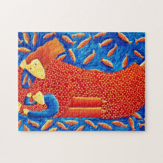 Puzzle Peinture de mère et fils (Horizontal)