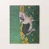 Puzzle Peinture de mignonne gris noir et blanc Piglet (Vertical)