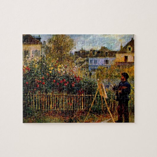 Puzzle Peinture de Monet dans son jardin par Claude Monet (Horizontal)