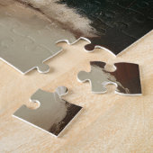 Puzzle Peinture de Noël de chiot Caniche blanc (Côté)