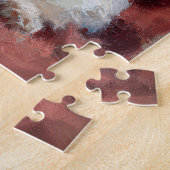 Puzzle Peinture de Noël de chiot Samoyède (Côté)