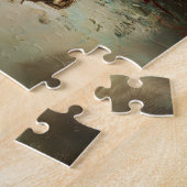 Puzzle Peinture de Noël de chiot teckel mignon (Côté)