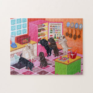 Puzzle Peinture de partie de cuisine de Labrador