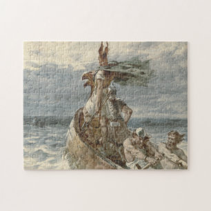 Puzzle Peinture de pillage vintage de Vikings (1873)