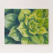 Puzzle Peinture de plante succulente verte (Horizontal)