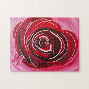 Puzzle Peinture de rose papillon par Alfred Fox