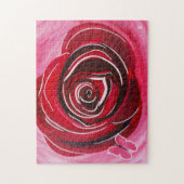 Puzzle Peinture de rose papillon par Alfred Fox (Vertical)