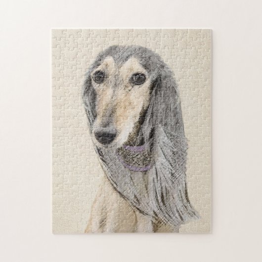 Puzzle Peinture de Saluki (Faune) - Cute Original Chien A (Vertical)