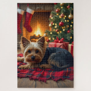 Puzzle Peinture de soirée de Noël confortable avec Yorksh