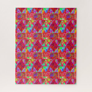 Puzzle Peinture de surface de jardin colorée avec Hydrang