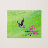 Puzzle Peinture des colibris et des petits pois (Horizontal)