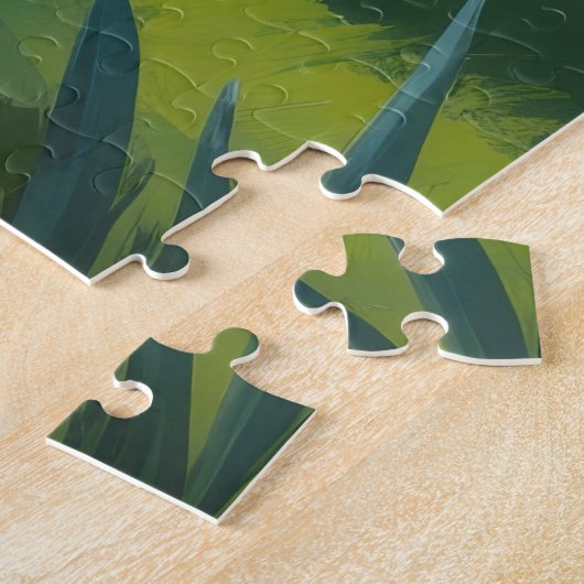 Puzzle Peinture des fleurs de printemps de chien Keeshond (Côté)